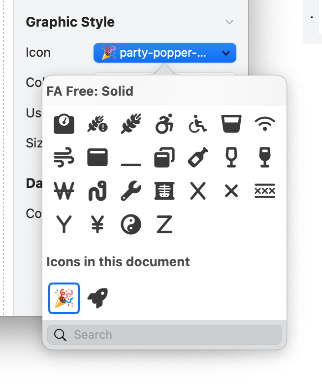The point event icon picker