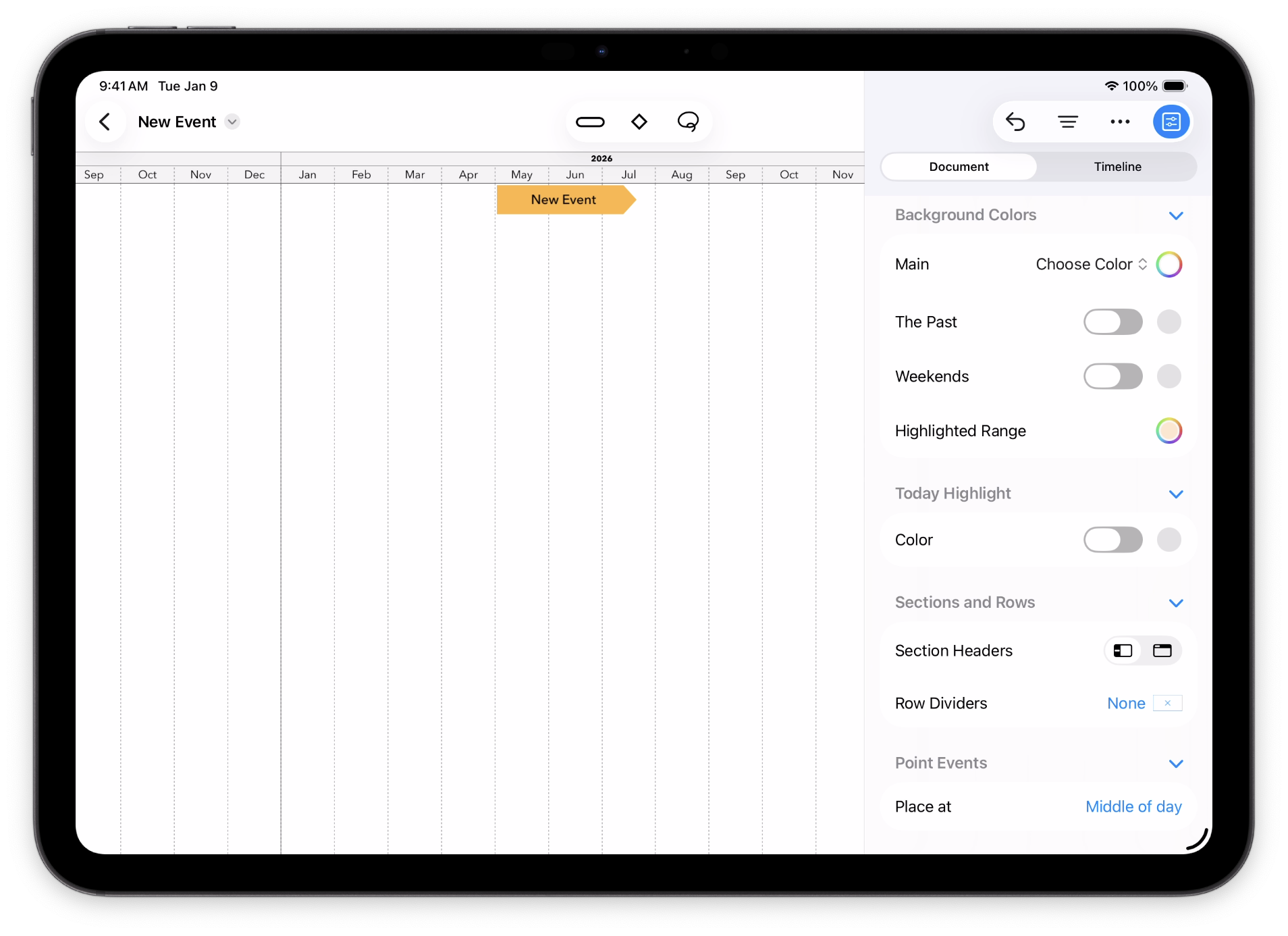 Span Event Inspector Options