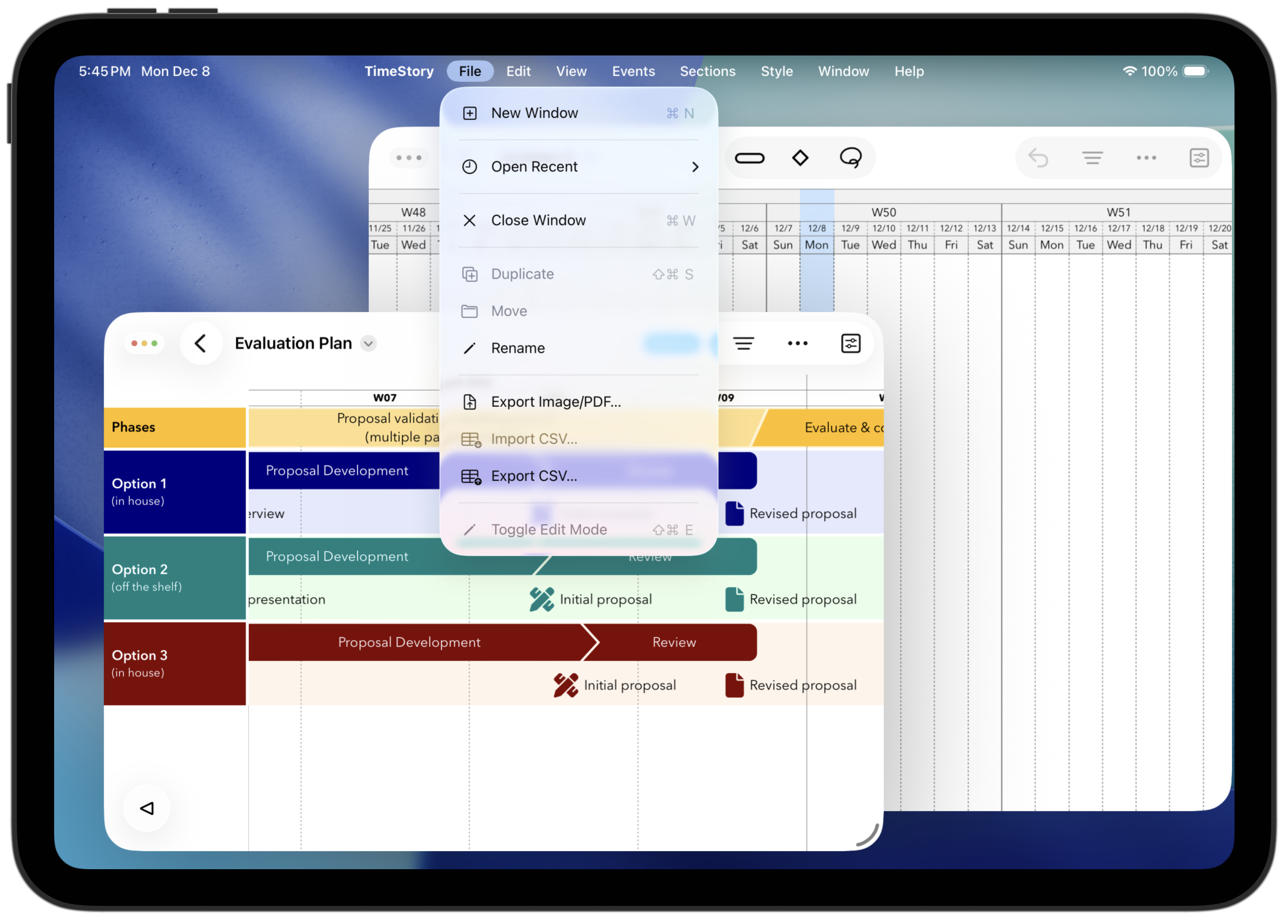 Screenshot of TimeStory for iPad/iPhone 2.0 on iPadOS 26